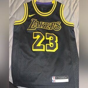 Nike Black and Yellow Kids Jersey 23 james